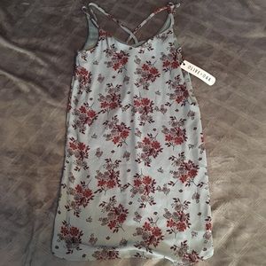 Olive & oak floral print dress (light blue) size S
